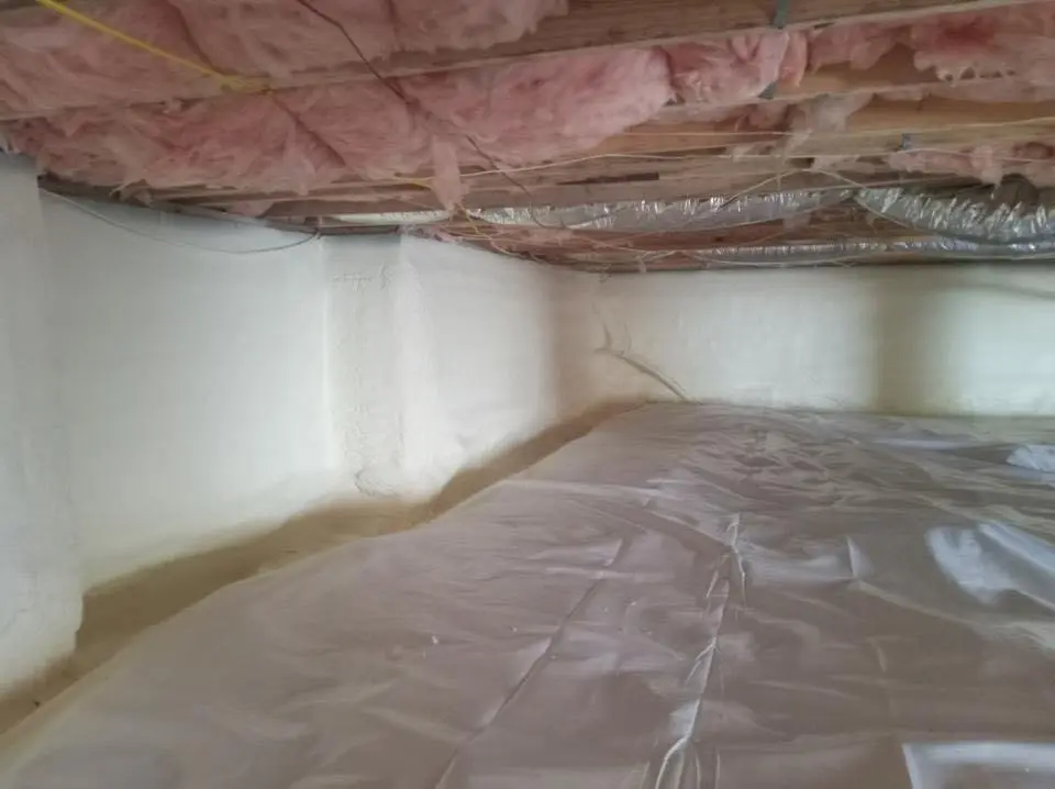 Crawl space encapsulation with closed-cell spray foam for Attic Insulation in Ceres