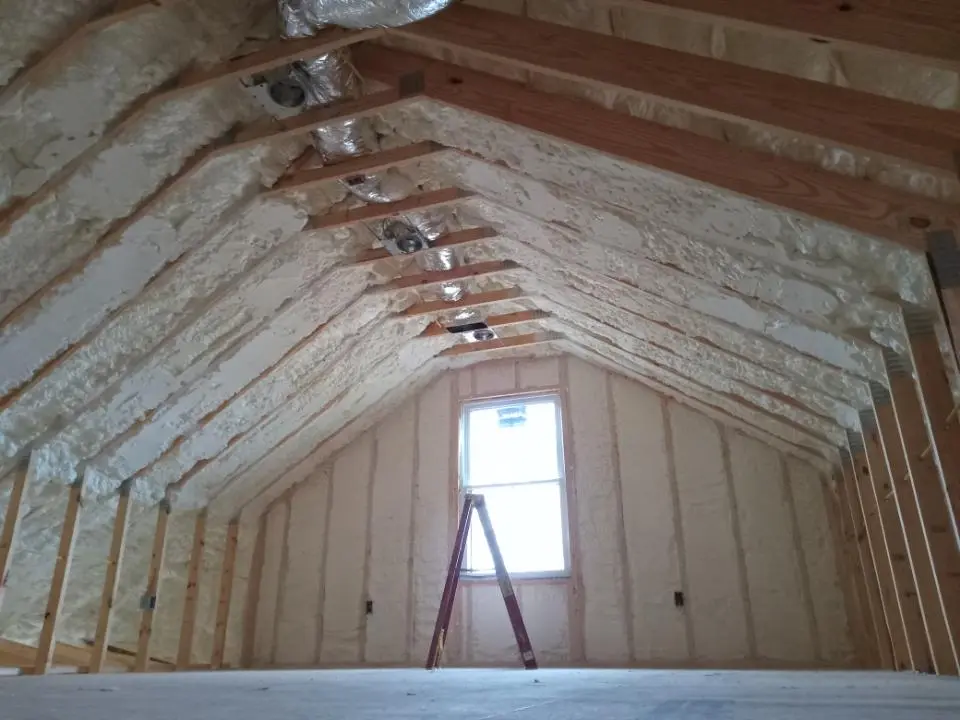 Spray foam roofing application for Crawl Space Insulation project in Ceres